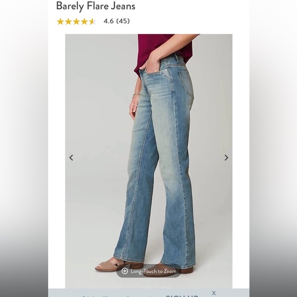 JJill Barely Flare jeans, misses 6, EUC - Picture 14 of 16